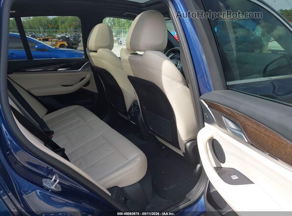 5UXTY3C08M9G72152 2021 BMW X3 Blue Вид наклейки з VIN-кодом
