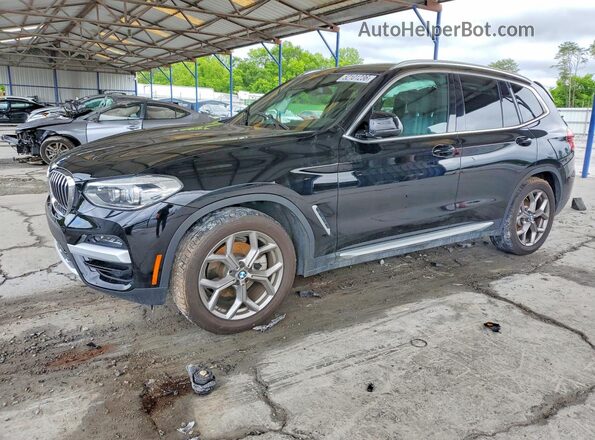 5UXTY3C0XLLU69696 2020 BMW X3 Black Передня ліва чверть