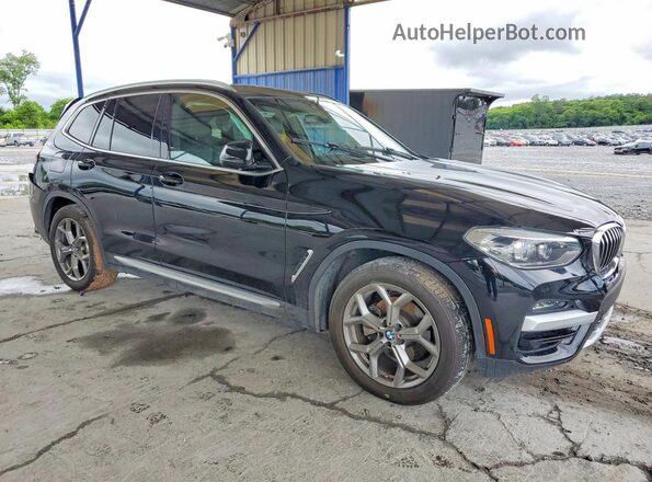 5UXTY3C0XLLU69696 2020 BMW X3 Black Передня права чверть