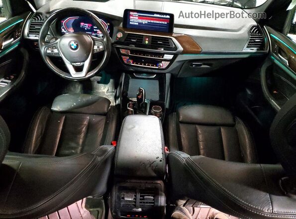 5UXTY5C00M9E39636 2021 BMW X3 Black წინა პანელის ხედი