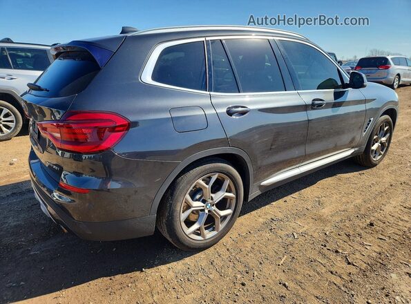 5UXTY5C01M9F50597 2021 BMW X3 Charcoal Trasero derecho