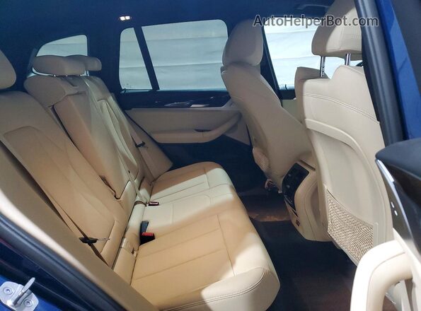 5UXTY5C01M9G36606 2021 BMW X3 Blue Вид задньої частини салону