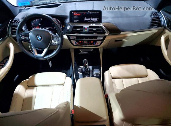 5UXTY5C01M9G36606 2021 BMW X3 Blue Вид панелі приладів