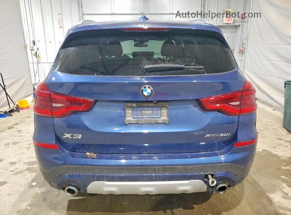 5UXTY5C01M9G36606 2021 BMW X3 Blue Вид ззаду