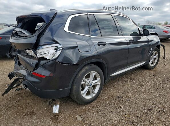 5UXTY5C02LLT36961 2020 BMW X3 Black Задня права чверть