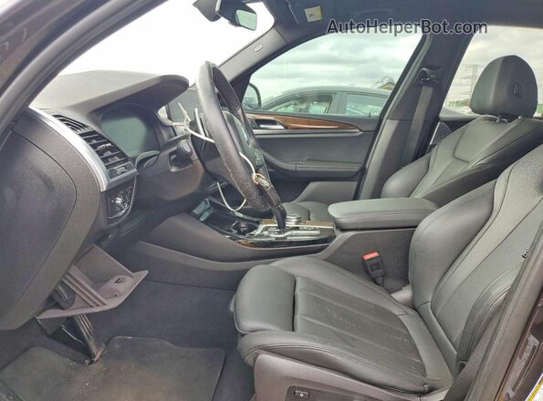 5UXTY5C02LLT36961 2020 BMW X3 Black Вид салону спереду