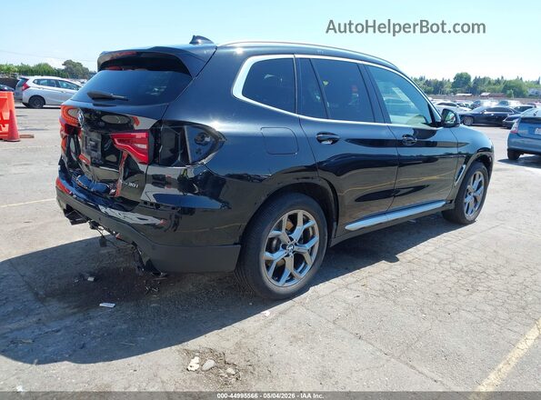 5UXTY5C02M9E41839 2021 BMW X3 Черный Задняя правая четверть