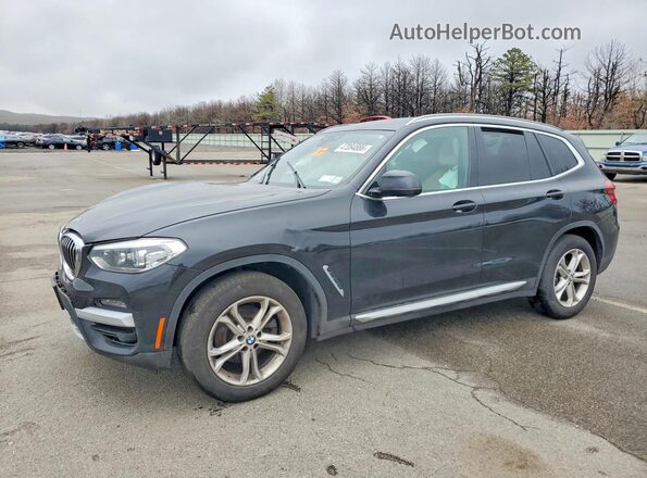 5UXTY5C03M9E39730 2021 BMW X3 Black Przód lewy