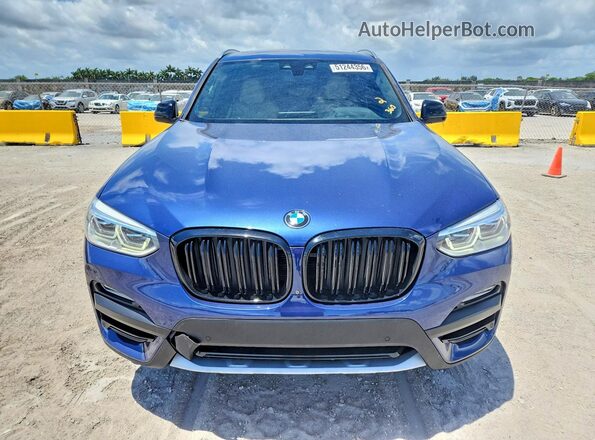 5UXTY5C03M9H92484 2021 BMW X3 Синий Вид спереди