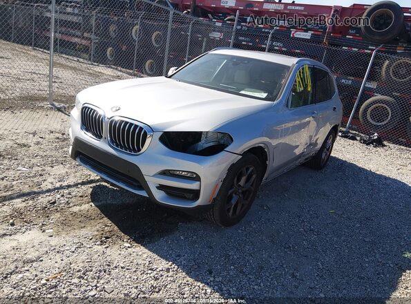 5UXTY5C04M9G21307 2021 BMW X3 Silver Przód lewy