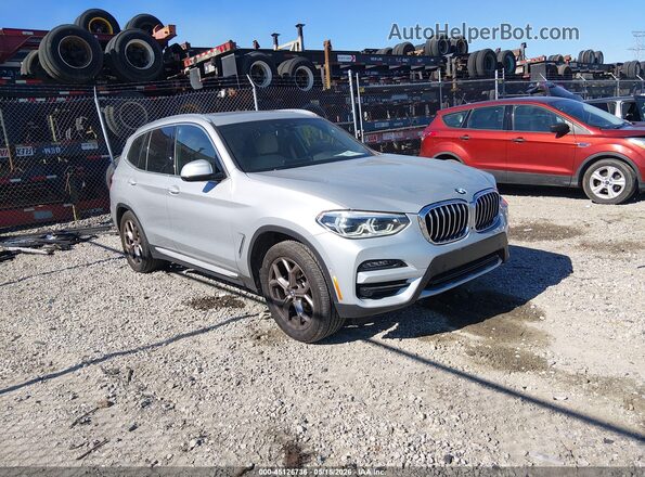 5UXTY5C04M9G21307 2021 BMW X3 Silver Przód prawy