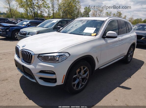 5UXTY5C05L9B53554 2020 BMW X3 Белый Передняя левая четверть