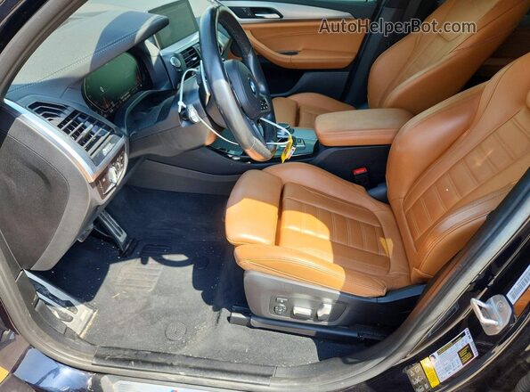 5UXTY5C07L9C15102 2020 BMW X3 Black Widok wnętrza z przodu