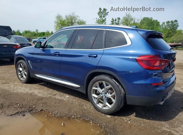 5UXTY5C07L9C96831 2020 BMW X3 Синий Задняя левая четверть