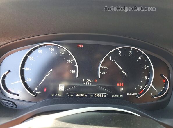 5UXTY5C07L9C96831 2020 BMW X3 Синий Вид щитка приборов
