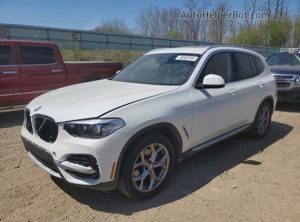 5UXTY5C07M9G01245 2021 BMW X3 Белый Передняя левая четверть