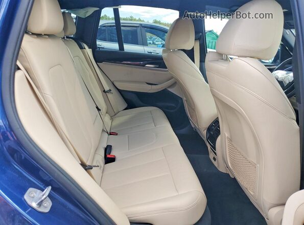5UXTY5C08L9C30384 2020 BMW X3 Blue Вид задньої частини салону