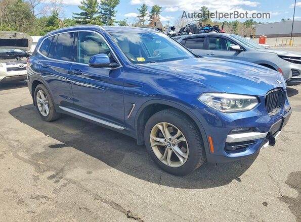 5UXTY5C08L9C30384 2020 BMW X3 Blue Передня права чверть