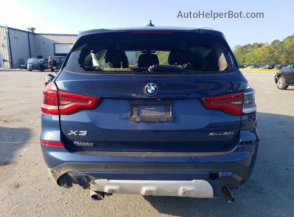 5UXTY5C09L9C29003 2020 BMW X3 Blue Widok z tyłu