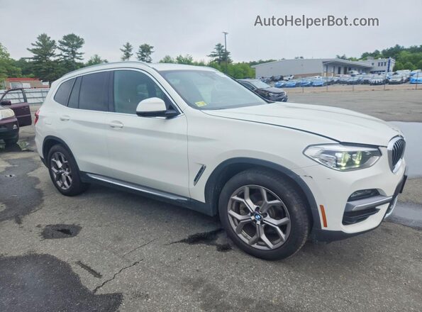 5UXTY5C09LLT38156 2020 BMW X3 Белый Передняя правая четверть