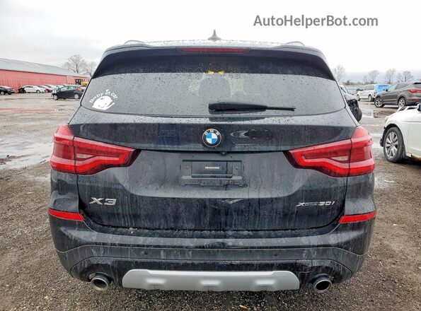 5UXTY5C09M9E54975 2021 BMW X3 Black Widok z tyłu