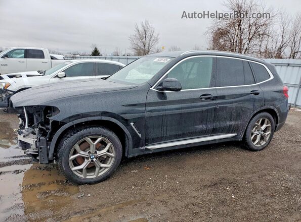 5UXTY5C09M9E54975 2021 BMW X3 Black Przód lewy