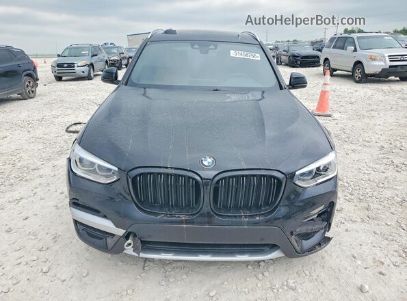 5UXTY5C09M9G46199 2021 BMW X3 Черный Вид спереди