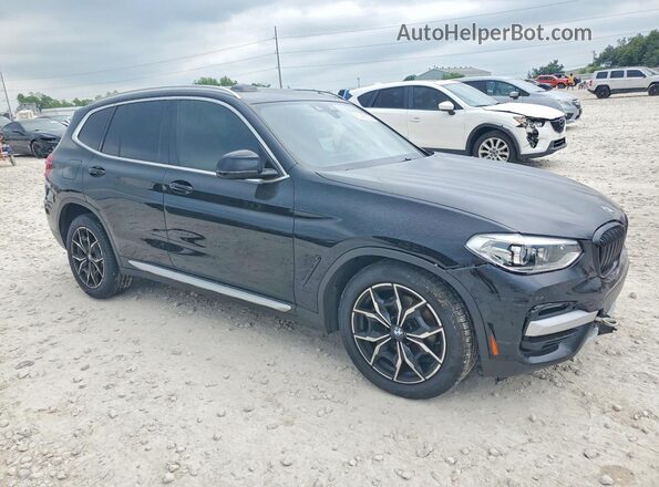 5UXTY5C09M9G46199 2021 BMW X3 Черный Передняя правая четверть