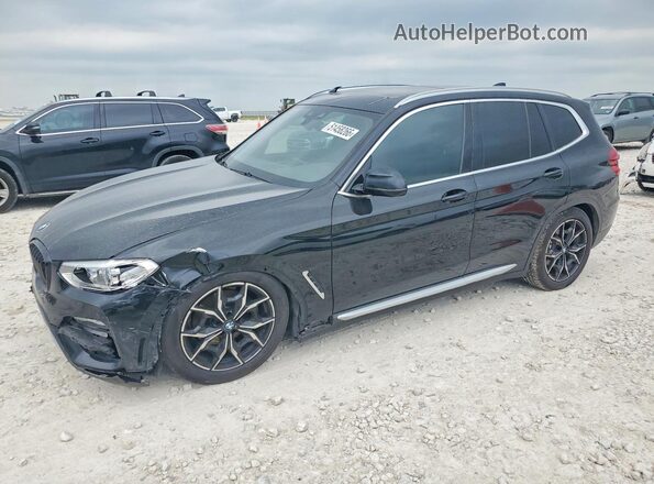5UXTY5C09M9G46199 2021 BMW X3 Черный Передняя левая четверть