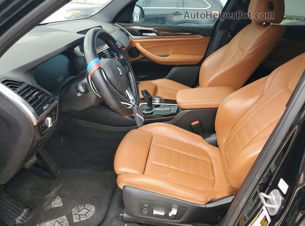 5UXTY5C09M9G46199 2021 BMW X3 Черный Вид салона спереди