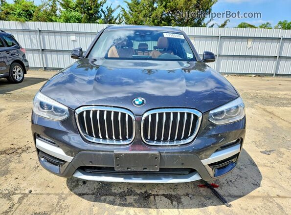 5UXTY5C0XL9D36674 2020 BMW X3 Gray წინა ხედი