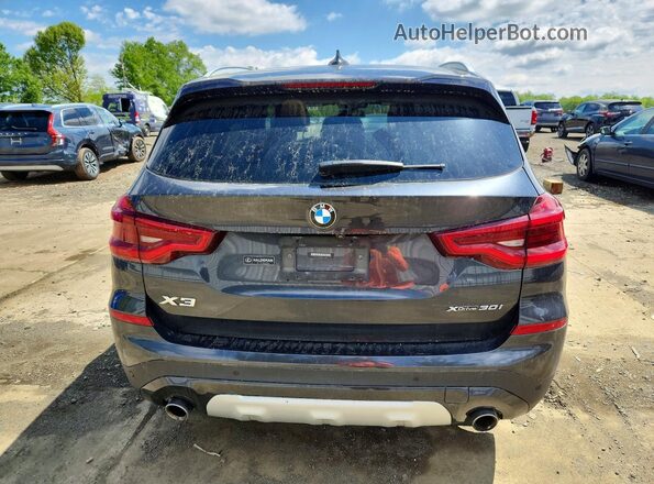 5UXTY5C0XL9D36674 2020 BMW X3 Gray უკანა ხედი