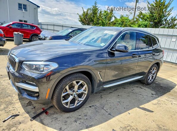 5UXTY5C0XL9D36674 2020 BMW X3 Gray წინა მარცხენა ხედი სამი მეოთხედიდან