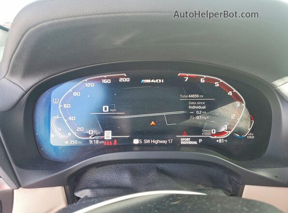 5UXTY9C01M9G65997 2021 BMW X3 Бежевый Вид щитка приборов