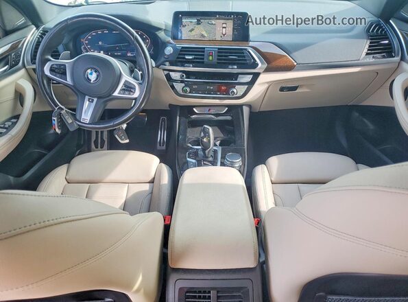 5UXTY9C01M9G65997 2021 BMW X3 Бежевый Вид панели приборов