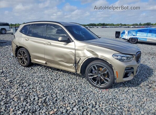 5UXTY9C01M9G65997 2021 BMW X3 Бежевый Передняя правая четверть
