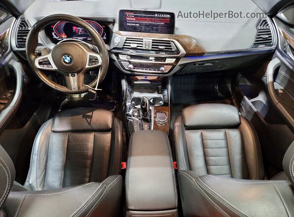 5UXTY9C05L9C98620 2020 BMW X3 Blue Widok deski rozdzielczej