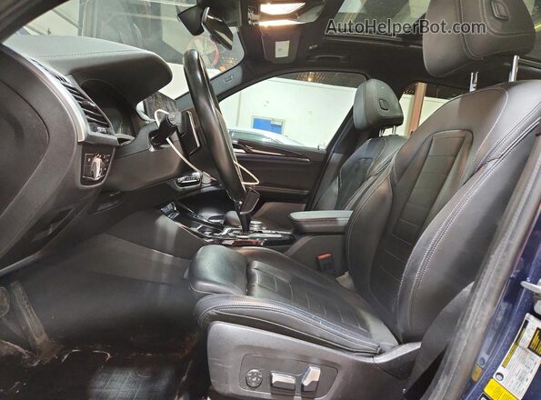 5UXTY9C05L9C98620 2020 BMW X3 Blue Widok wnętrza z przodu