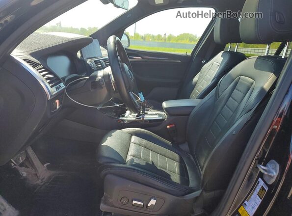 5UXTY9C07L9C35826 2020 BMW X3 Black Widok wnętrza z przodu