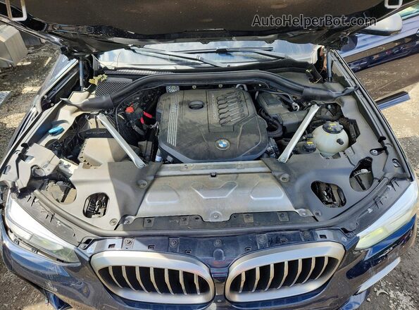 5UXTY9C07LLE59858 2020 BMW X3 Blue Вид підкапотного простору