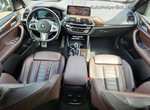 5UXTY9C07LLE59858 2020 BMW X3 Blue Вид панелі приладів
