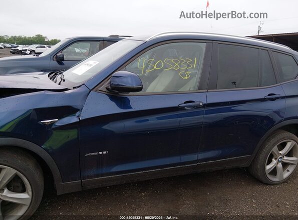 5UXWX7C30H0U43621 2017 BMW X3 Синий Панорамный вид салона 360°