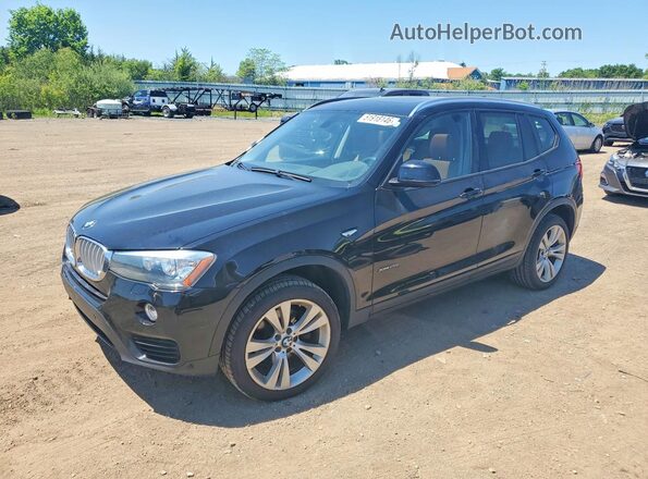 5UXWX9C50G0D83015 2016 BMW X3 Черный Передняя левая четверть