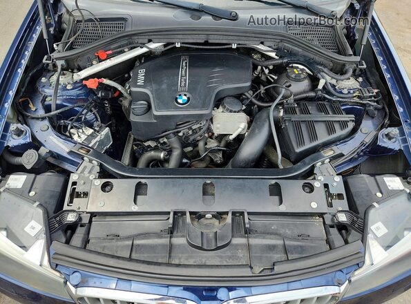 5UXWX9C51H0D96504 2017 BMW X3 Синий Вид подкапотного пространства
