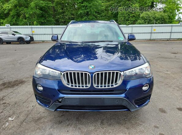 5UXWX9C51H0D96504 2017 BMW X3 Синий Вид спереди
