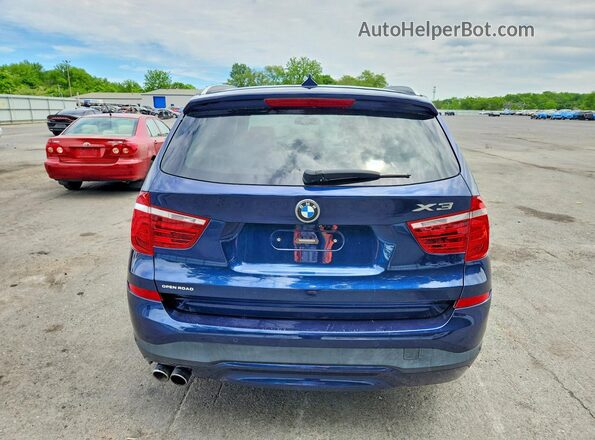 5UXWX9C51H0D96504 2017 BMW X3 Синий Вид сзади