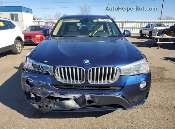 5UXWX9C53G0D84997 2016 BMW X3 Синий Вид спереди
