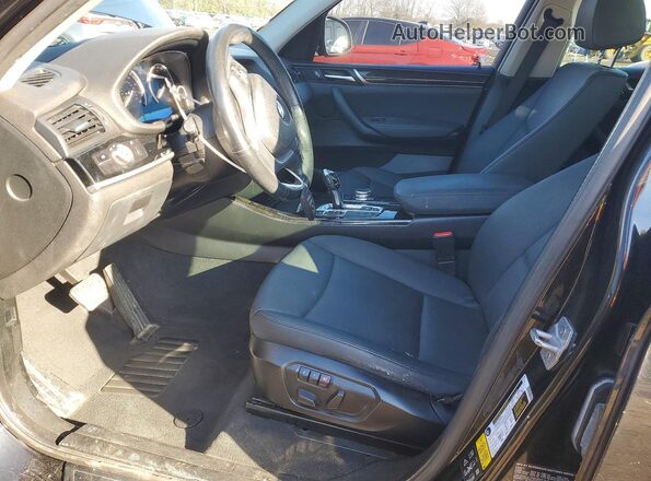 5UXWX9C55G0D64041 2016 BMW X3 Черный Вид салона спереди