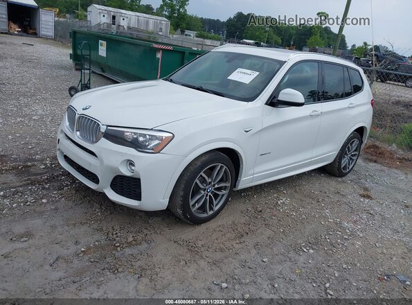 5UXWX9C59G0D83563 2016 BMW X3 Белый Передняя левая четверть