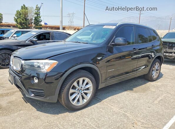 5UXWX9C59H0T15097 2017 BMW X3 Черный Передняя левая четверть